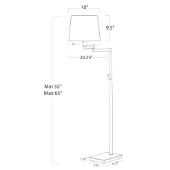 VND7751 Regina Andrew Design Inc Natural Brass Swivel Floor Lamp