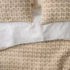 Magnolia Natural Flora Block Print Quilt + Sham Set (Queen)