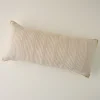 VND6843 KARUR GOLDLINE EXPORTS LLP Natural Stripe Gusset Large Lumbar Pillow