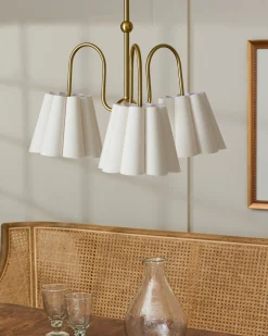 VND6475 StyleCraft Home Collection Odette Linen Scallop Chandelier