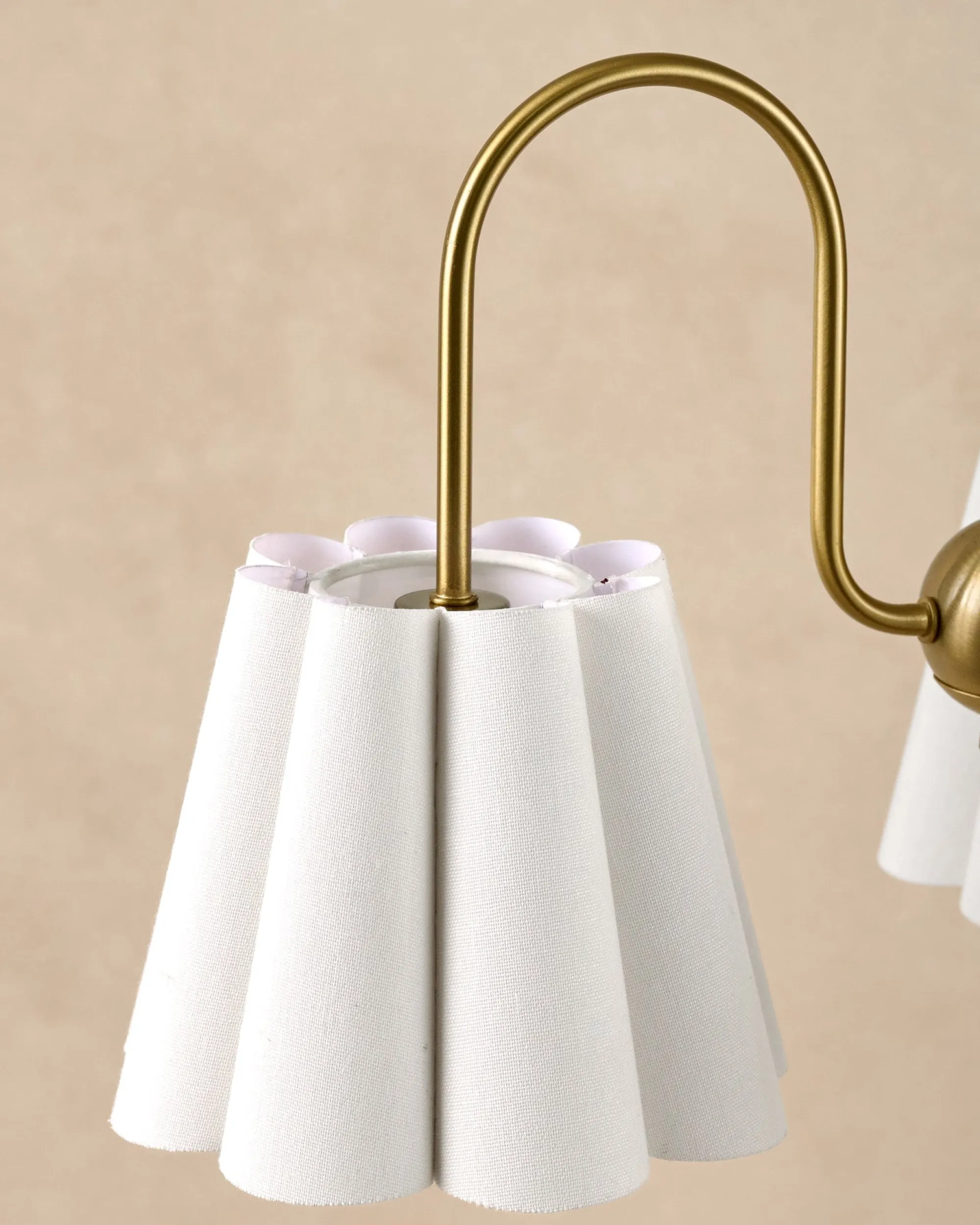 VND6475 StyleCraft Home Collection Odette Linen Scallop Chandelier