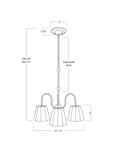 VND6475 StyleCraft Home Collection Odette Linen Scallop Chandelier