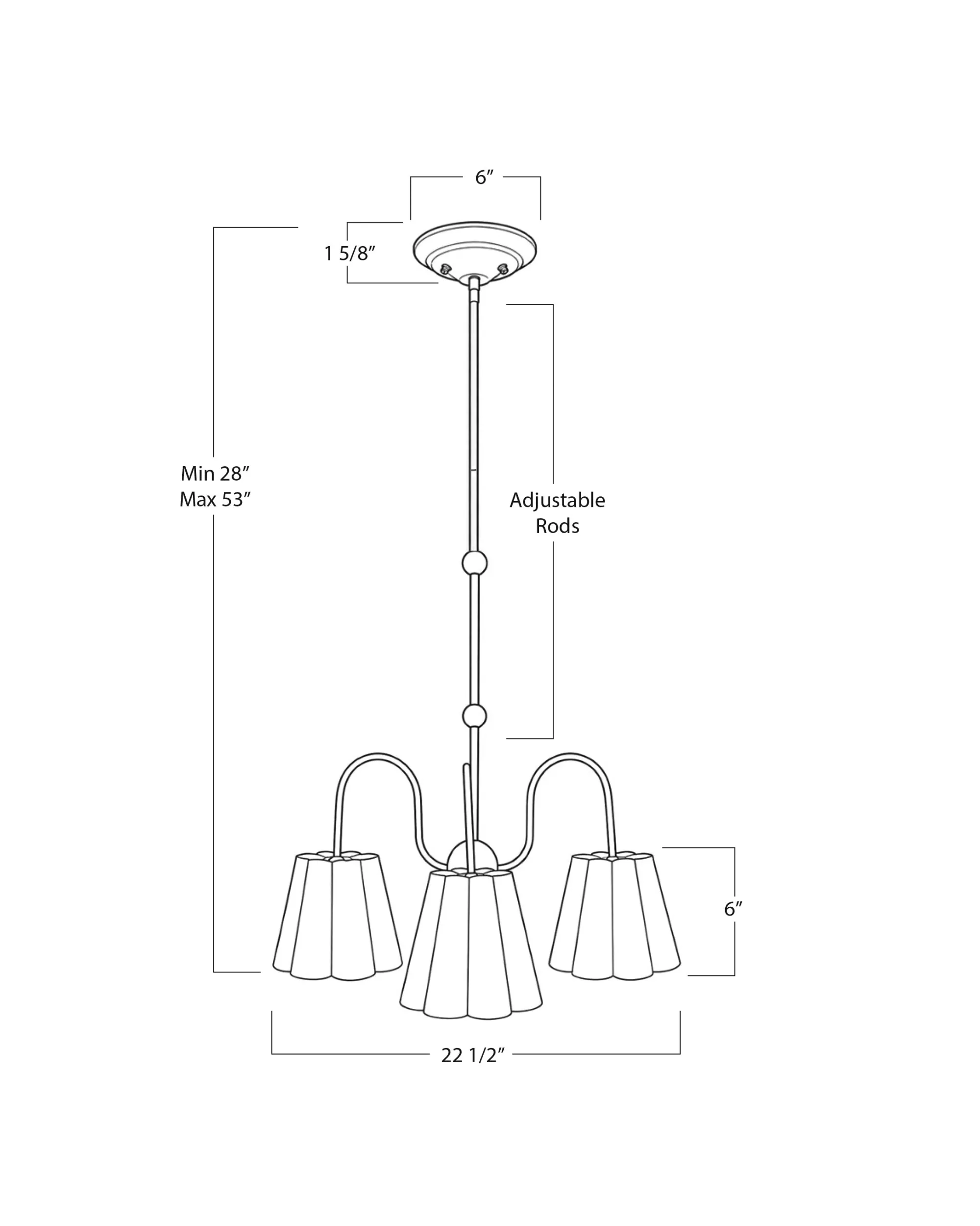 VND6475 StyleCraft Home Collection Odette Linen Scallop Chandelier