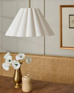 VND6475 StyleCraft Home Collection Odette Linen Scallop Pendant (-)