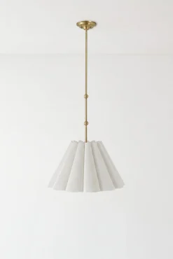VND6475 StyleCraft Home Collection Odette Linen Scallop Pendant (-)