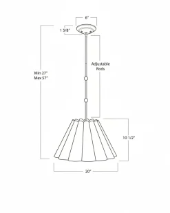 VND6475 StyleCraft Home Collection Odette Linen Scallop Pendant (-)