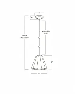 VND6475 StyleCraft Home Collection Odette Linen Scallop Pendant (-)