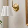 VND6475 StyleCraft Home Collection Odette Linen Scallop Wired Sconce
