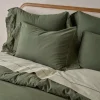 Magnolia Olive Night Clara Eyelet Flange Quilt + Sham Set (King)