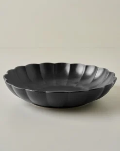 VND0092 Melrose International, LLC Oversized Black Scalloped Serving Bowl