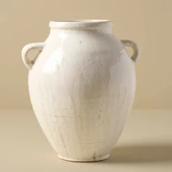 VND6562 Chaozhou Highland Crafts Company Ltd Oversized Distressed White Crackle Vase