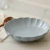 VND0092 Melrose International, LLC Oversized Grey Scalloped Serving Bowl