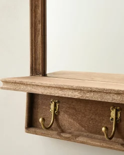 VND6622 ARVIND EXPO-CRAFTS Oversized James Mirror with Hooks and Shelf