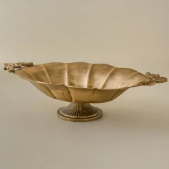 VND6624 GULATI EXPORTS Oversized Ornate Brass Pedestal Bowl