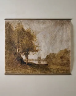 VND0164 Creative Co-op Inc Oversized Spring Stillness Landscape Tapestry