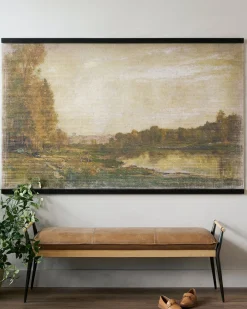 VND0164 Creative Co-op Inc Oversized Vintage Landscape Tapestry