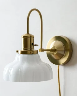 VND6475 StyleCraft Home Collection Polly Milk Glass Plug-in Sconce