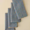 VND6843 KARUR GOLDLINE EXPORTS LLP Poolside Check Napkin Set of 4