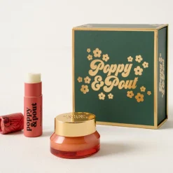 VND8102 Poppy & Pout Poppy and Pout Lip Care Duo Set - Pomegranate Peach