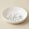 VND0164 Creative Co-op Inc Pressed Floral Pasta Bowl