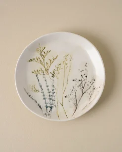 VND0164 Creative Co-op Inc Pressed Floral Plate