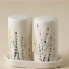 VND0164 Creative Co-op Inc Pressed Floral Salt & Pepper Set