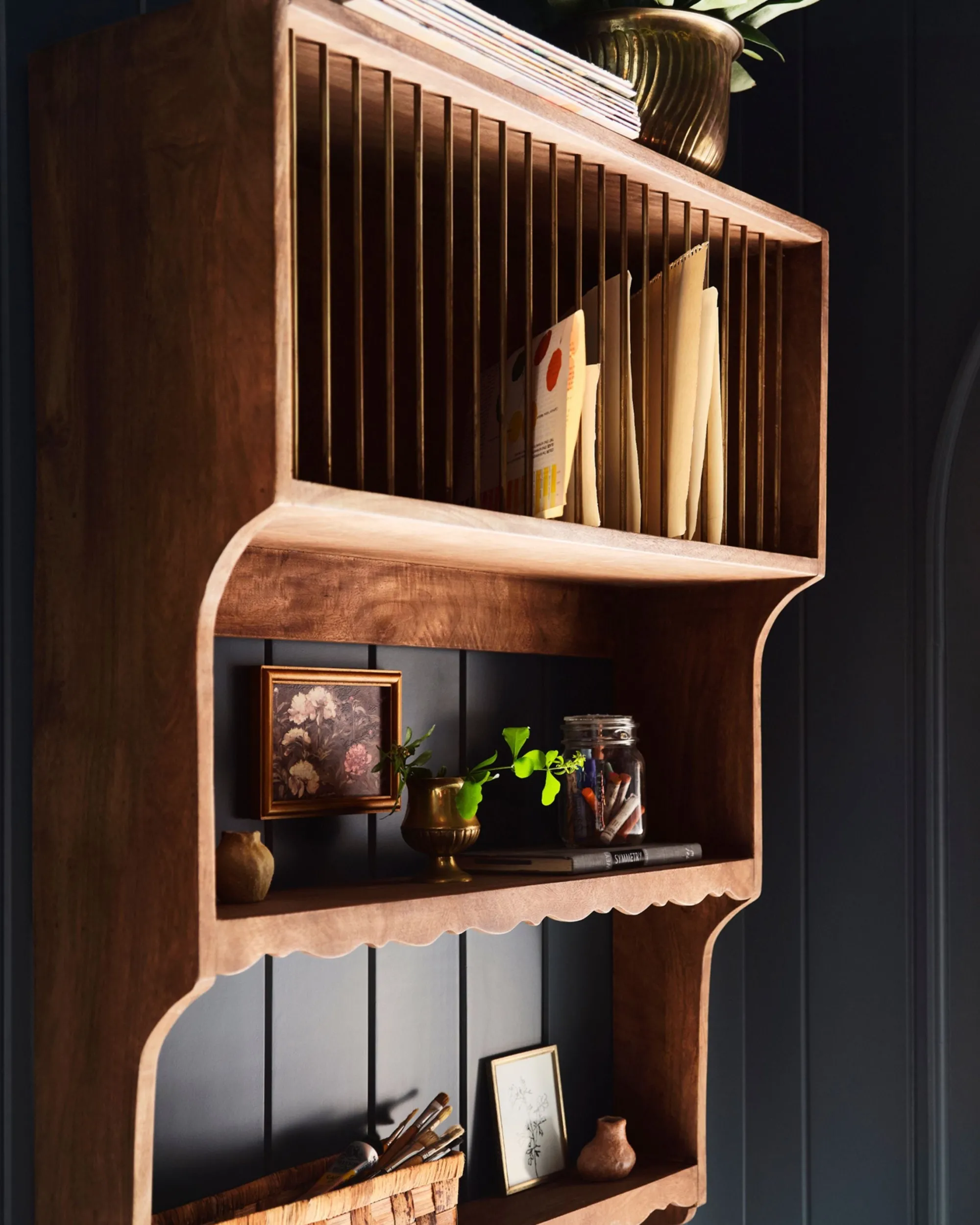 VND7974 Guru Creations Quinn Wooden Dish Cabinet
