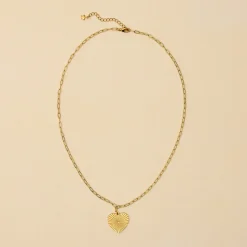 VND5050 Adorn Radiant Heart Brass Chain Necklace
