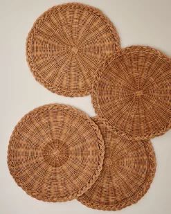 VND7018 Makerspalm, LLC Rattan Charger, Set of 4