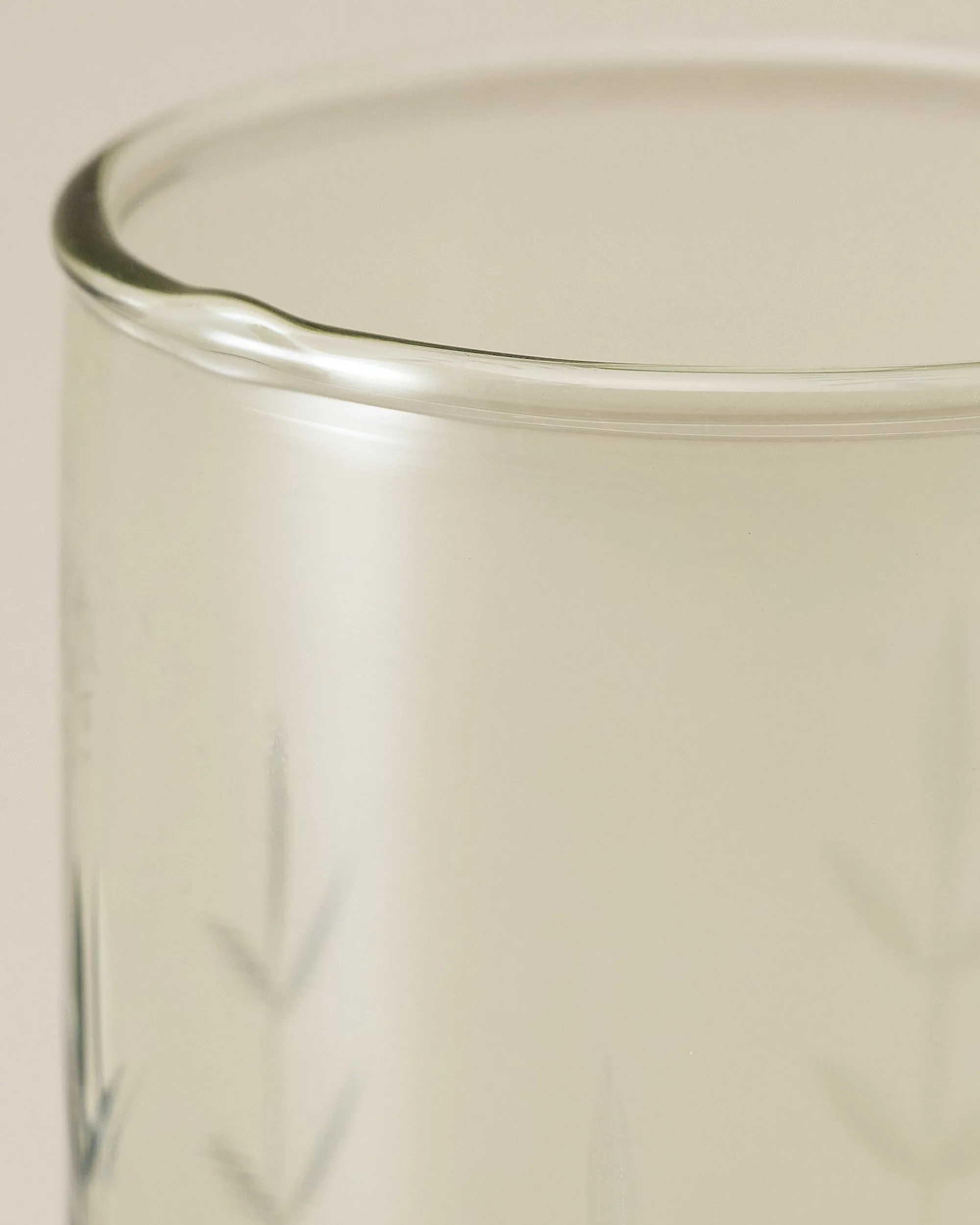 VND7004 BKG OVERSEAS Recycled Etched Glass Tumbler, Green