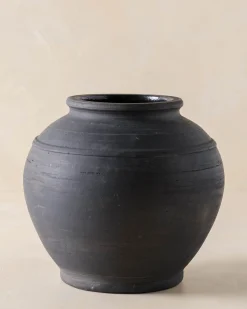 VND7005 Ganesh Creations Rustic Black Hand-Made Vase
