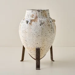 VND0158 Accent Decor Rustic Cortona Vase on Stand