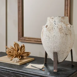 VND0158 Accent Decor Rustic Cortona Vase on Stand