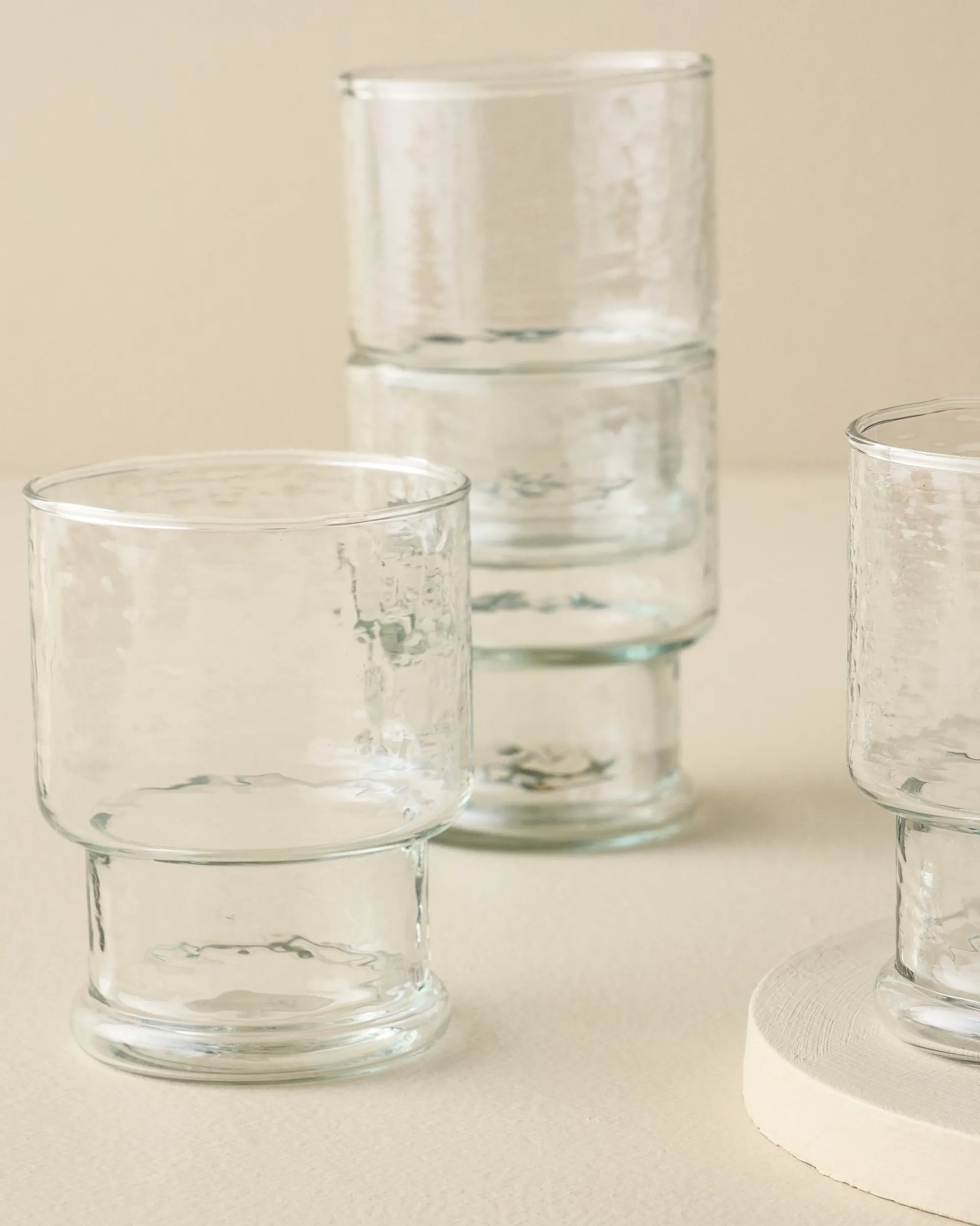 VND6623 GLASS EXPORTS (INDIA) Rustic Glass Stacking Tumbler