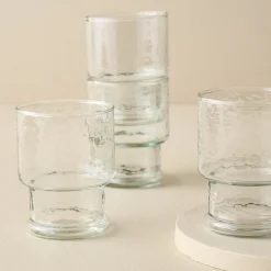 Magnolia Rustic Glass Stacking Tumbler Bundle (Set of 4) - Small