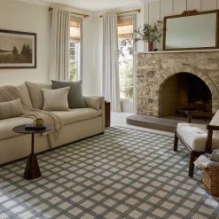 VND0086 Loloi Inc Ryder Blue Ivory Rug