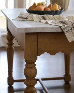 VND6475 StyleCraft Home Collection Sadie Scalloped Kitchen Island