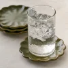 VND7018 Makerspalm, LLC Sage Scalloped Edge Coaster Set of Four