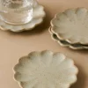 VND7018 Makerspalm, LLC Scalloped Edge Stoneware Coaster Set