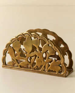 VND7372 ACUBE KRAFT PVT LTD Shadow Floral Napkin Holder