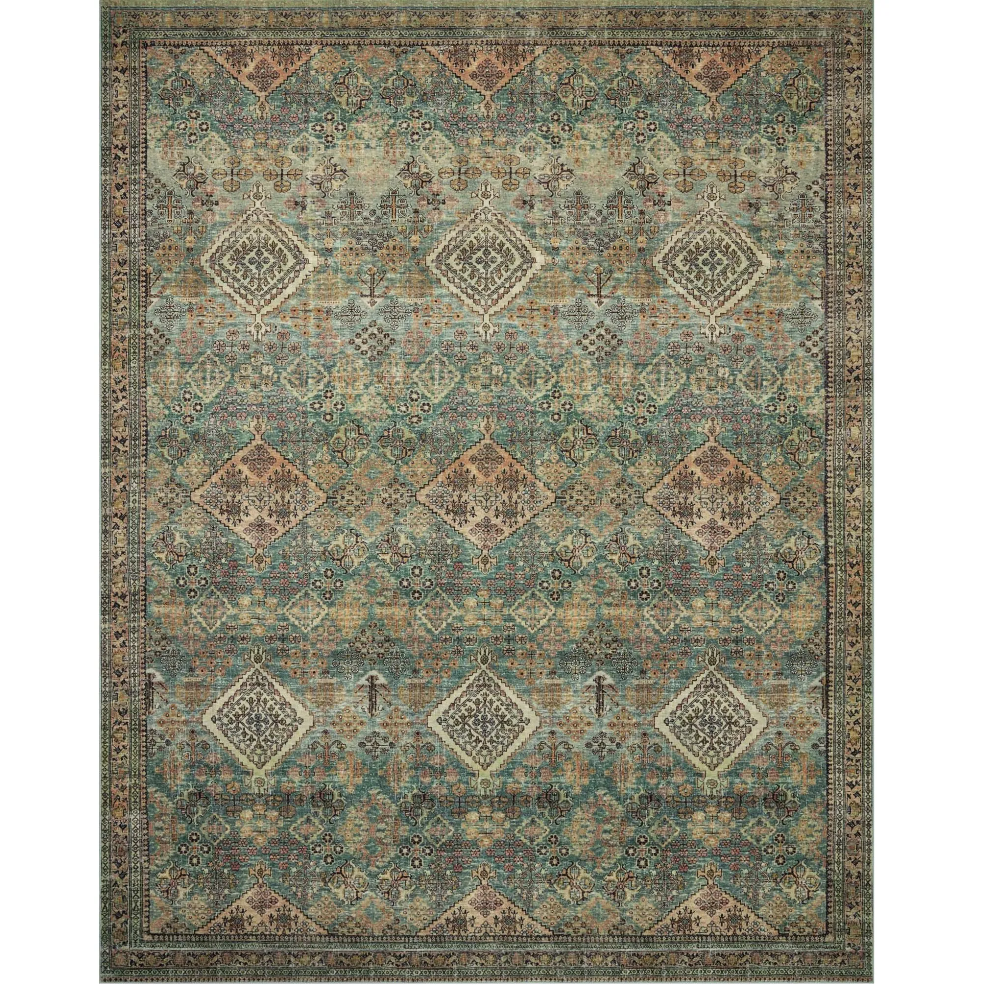 VND0086 Loloi Inc Sinclair Turquoise Multi Rug