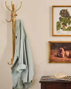 VND8807 Ganga Handicrafts Solid Brass Vertical Coat Rack