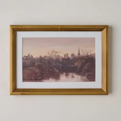 VND0164 Creative Co-op Inc Steeple On the Water Framed Print