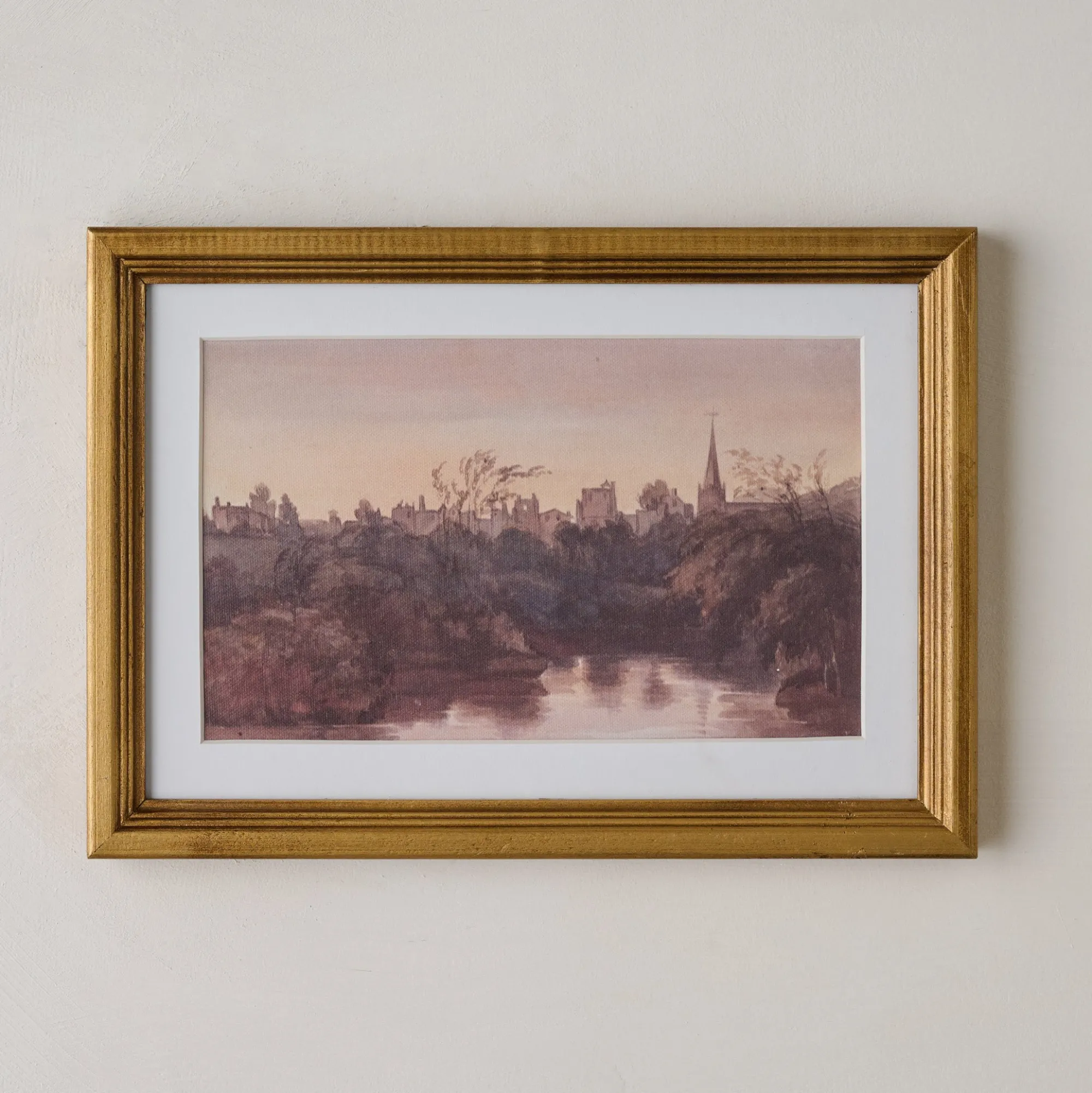 VND0164 Creative Co-op Inc Steeple On the Water Framed Print