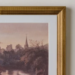 VND0164 Creative Co-op Inc Steeple On the Water Framed Print
