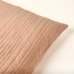 VND6843 KARUR GOLDLINE EXPORTS LLP Stonewashed Pebbled Quilt Pillow Sham - Desert Clay