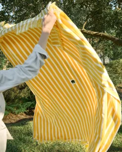 VND8327 Business & Pleasure Co., LLC Striped Beach & Picnic Blanket – Monaco Mimosa Outdoor Blanket