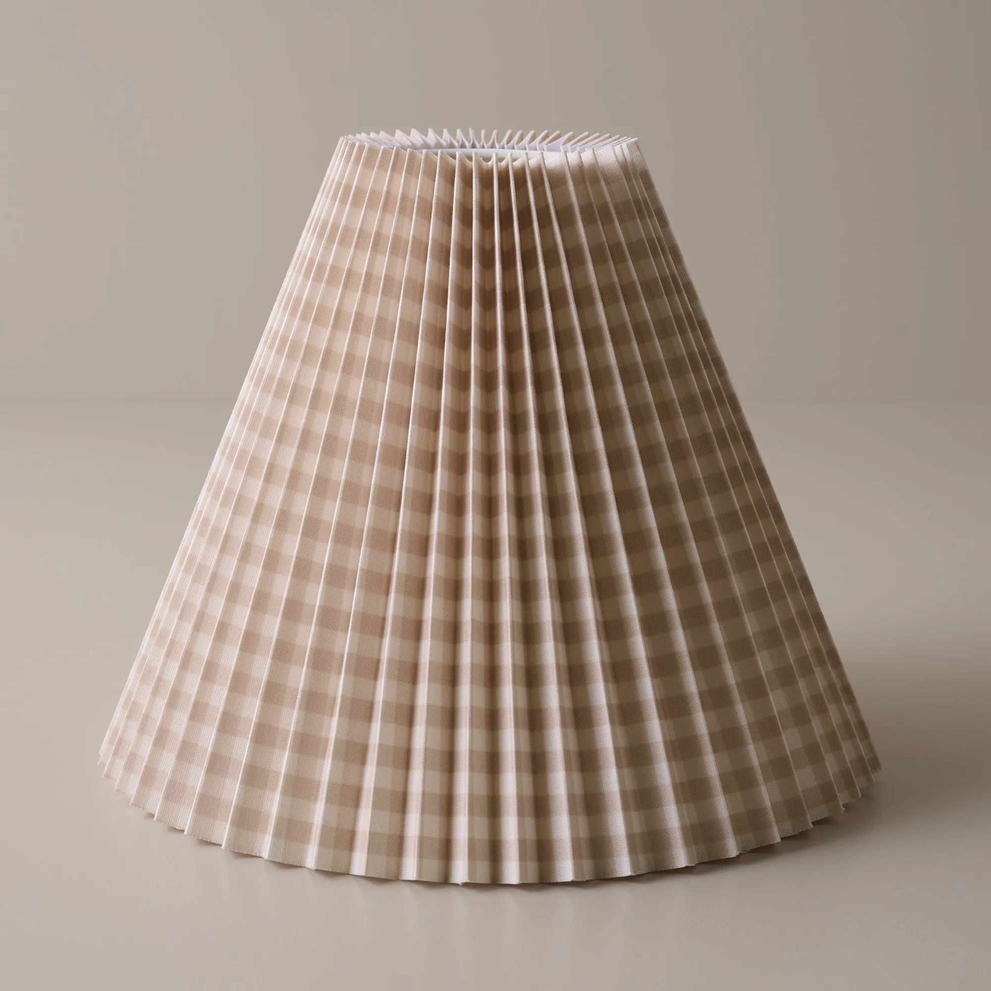 VND6475 StyleCraft Home Collection Tan Gingham Lamp Shade