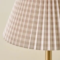 VND6475 StyleCraft Home Collection Tan Gingham Lamp Shade