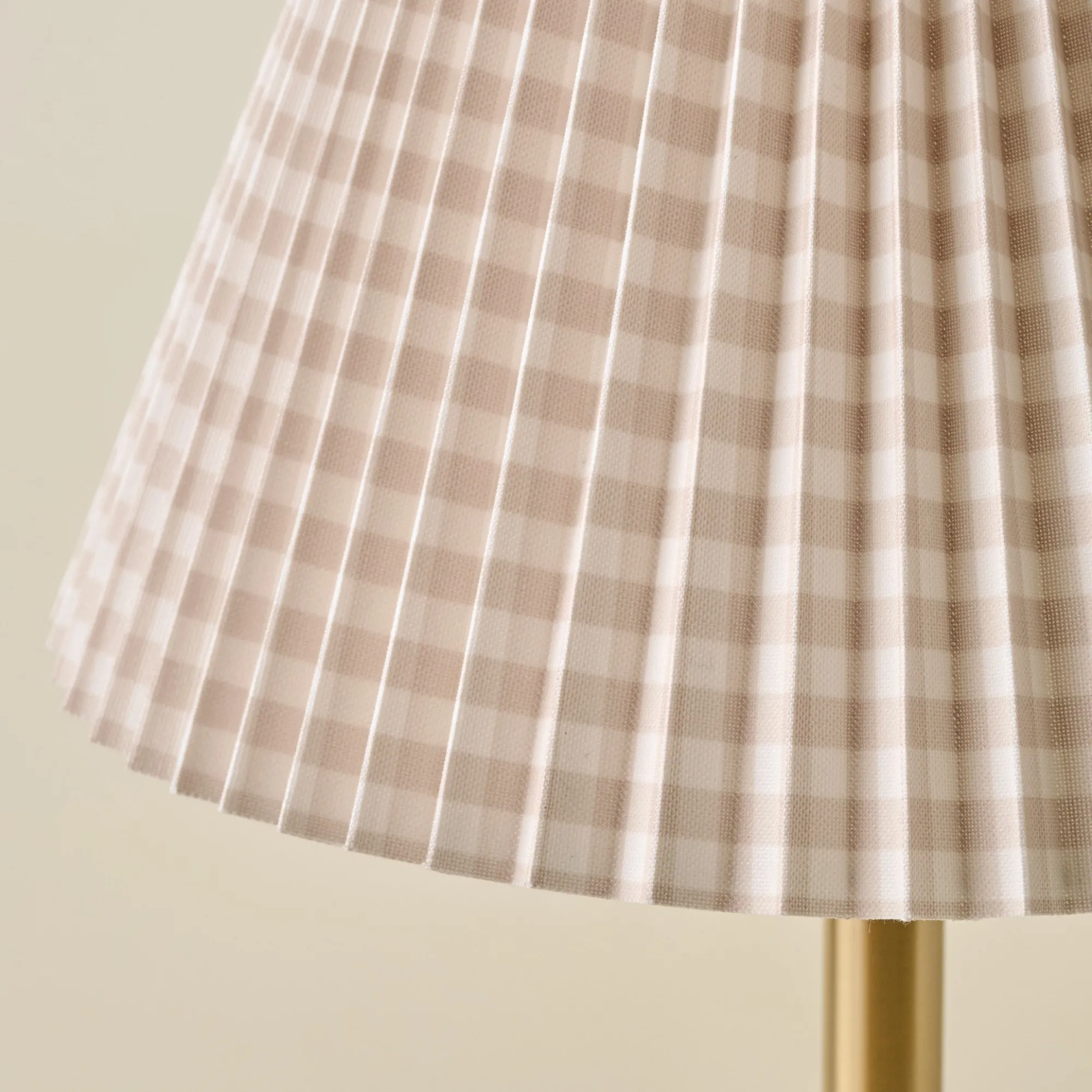 VND6475 StyleCraft Home Collection Tan Gingham Lamp Shade
